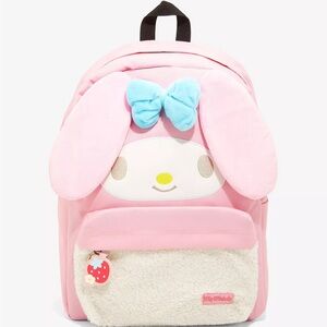 My Melody Fuzzy Strawberry Backpack NEW
